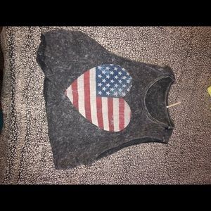USA Heart Women’s Crop Top
